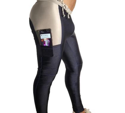 Imagem de Calça leggings masculinas com bolsos laterais modelo 2023