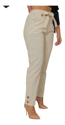 Imagem de Calça Linho Alfaiataria Jogger Cochard Social Laço Sinto Fak