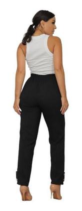 Imagem de Calça Linho Alfaiataria Jogger Cochard Social Laço Sinto Fak