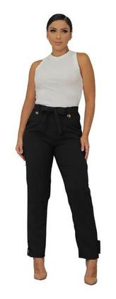 Imagem de Calça Linho Alfaiataria Jogger Cochard Social Laço Sinto Fak