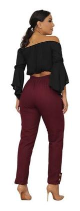 Imagem de Calça Linho Alfaiataria Jogger Cochard Social Laço Sinto Fak