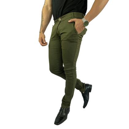 Imagem de Calça Masculina Alfaiataria Sarja Skinny Social Premium Slim