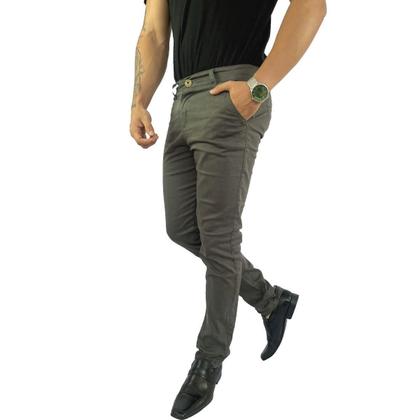 Imagem de Calça Masculina Alfaiataria Sarja Skinny Social Premium Slim