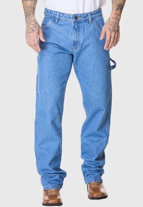 Imagem de Calça Masculina HNO Jeans Carpinteira Country Reforçada Azul Claro