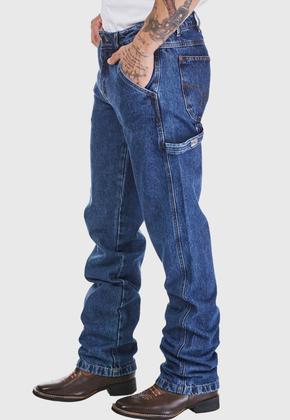 Imagem de Calça Masculina HNO Jeans Carpinteira Country Reforçada azul