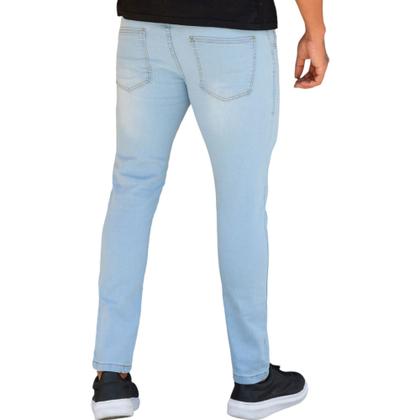 Imagem de Calça Masculina Jeans Básica E Confortável Com Puido Carbono Tradicional