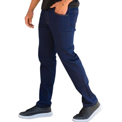 Imagem de Calça Masculina Jeans Básica E Confortável Com Puido Carbono Tradicional