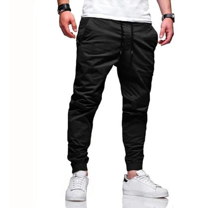 Imagem de Calça Masculina Jogger Sarja  Jeans Camuflada  Com Punho Elástico Elástico Linha Premium A Envio Rápido 