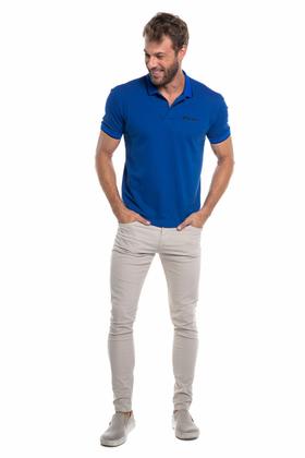 Imagem de Calça Masculina Sarja Skinny Básica Polo Wear Bege Claro