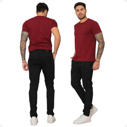 Imagem de Calça Masculina Slim Chino Alfaiataria Com Bolso Embutido