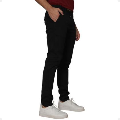 Imagem de Calça Masculina Slim Chino Alfaiataria Com Bolso Embutido