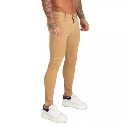 Imagem de calça masculina slim fit sarja com elastano