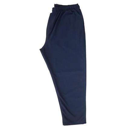 Imagem de Calça Moletinho Básica Extra Leve Sem Flanela Corte Reto Plus Size Tamanho Grande G3 ao G7