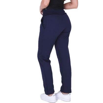 Imagem de Calça Moletom Feminina Algodão com Bolsos Peluciado 