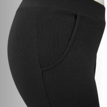 Imagem de Calça Moletom Feminina Jogger 3D Com Bolsos Laterais Cereja Rosa