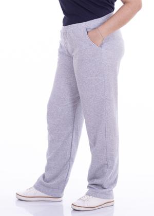 Imagem de Calça moletom flanelada Plus Size unissex com bolsos