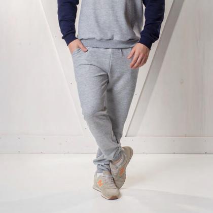 Imagem de Calça Moletom Infantil com Cordão fake Modelo Jogger Macia Confortável