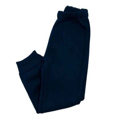 Imagem de Calça Moletom Infantil Felpuda Elastico Punho Marinho Masculino Volta as Aulas dia a dia Algodão Elastico na Cintura Inverno Frio Baby Deluxe