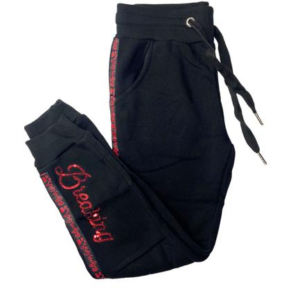 Imagem de Calça Moletom Infantil Menina Com Bordado Na Perna Elastico