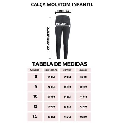 Imagem de Calça Moletom Infantil Menino Menina Moletinho Cores Lisa Jogger Skinny