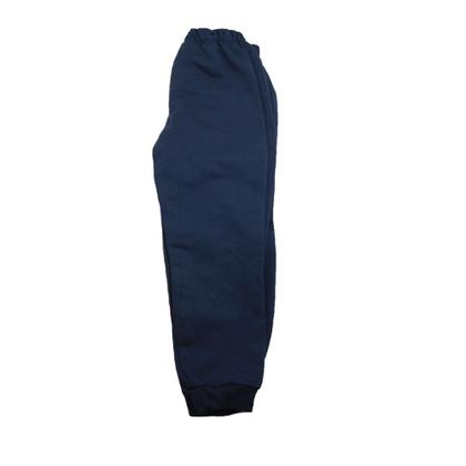 Imagem de Calça Moletom Juvenil infantil Flanelado 10 a 16 Elastico na Cintura Punho Inverno Uniforme Escolar dia a dia Sem bolso Azul Marinho Baby Deluxe