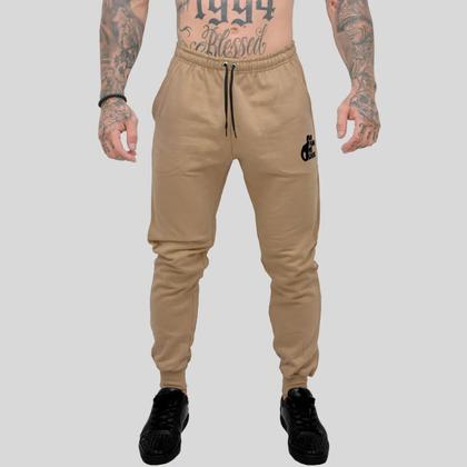 Imagem de Calça Moletom Masculino Jogger Slim Agasalho Flanelado Academia No Gain
