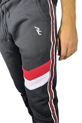 Imagem de Calça Moletom Recorte V C/ Faixa Lateral Preto