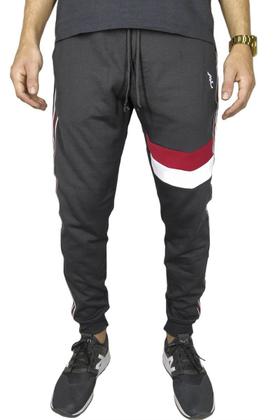 Imagem de Calça Moletom Recorte V C/ Faixa Lateral Preto