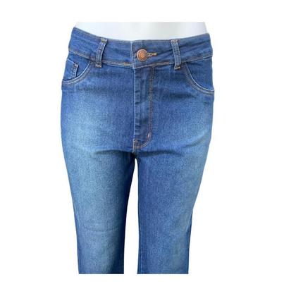 Imagem de Calça Mom  Barra Virada Plus Size Azul - 00056