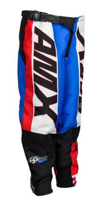 Imagem de Calça Motocross Infantil + Camisa Azul/vermelho/branco Amx