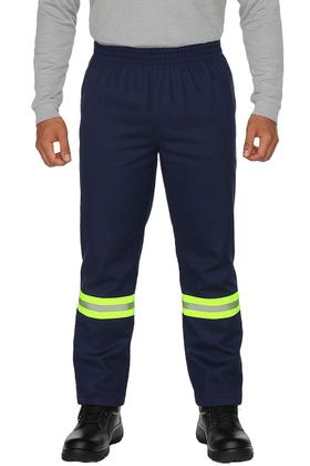 Imagem de Calça operacional profissional masculina cós elástico com faixas refletivas