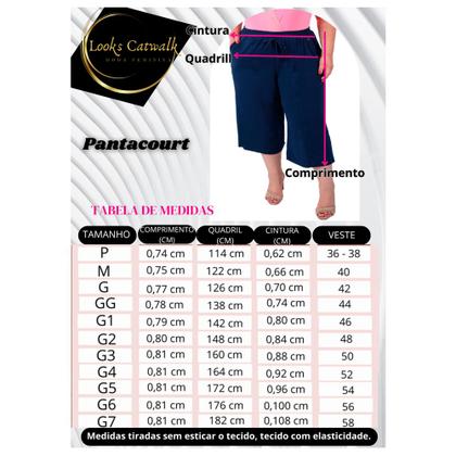 Calça Pantacourt Recorte com Bolso Moda Feminina Viscolycra - Catwalk Imagem de Calça Pantacourt Recorte com Bolso Moda Feminina Viscolycra