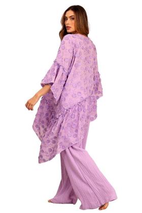 Imagem de Calça Pantalona com Bolsos Lilás Yacamim H6