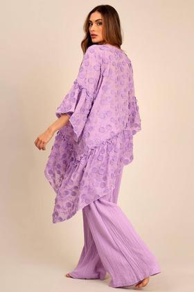 Imagem de Calça Pantalona com Bolsos Lilás Yacamim H6