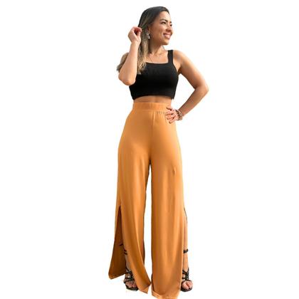 Imagem de Calça pantalona com Fenda na lateral