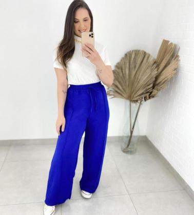 Imagem de Calça Pantalona Duna Com Lycra Cintura Alta