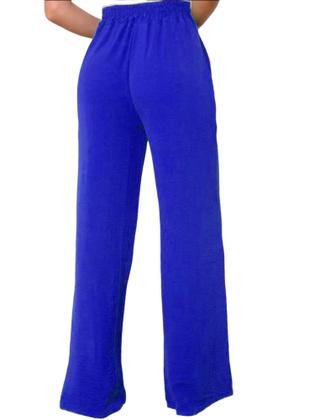 Imagem de Calça pantalona Feminina social com zíper e Botão Forrado