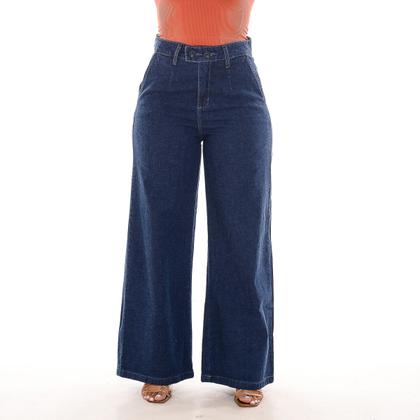 Imagem de Calça pantalona jeans cintura alta Wide leg