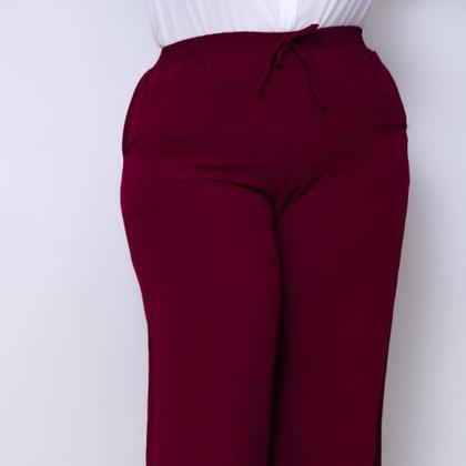 Imagem de Calça Pantalona Plus Size Curve Crepe Duna Air-flow Wide Leg Soltinha