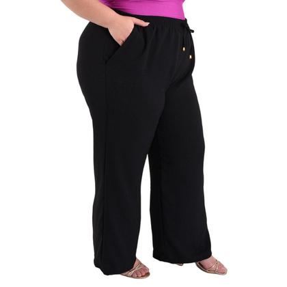 Imagem de Calça Pantalona Plus SIze Feminina Cintura Alta Dunas Tendencia