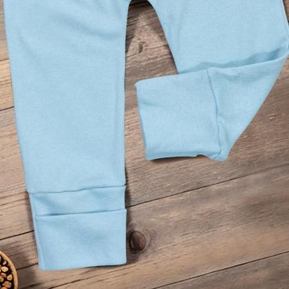 Imagem de Calça para Bebê Em Suedine Com Pé Reversível Azul Sereno