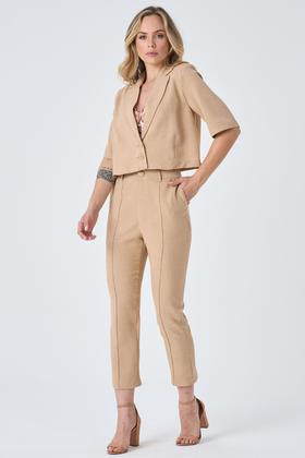 Imagem de Calça PKS Alfaiataria Capri Bege