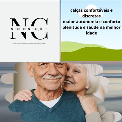 Imagem de Calça Plastica Geriátrica Adulto Com Botão Nilce