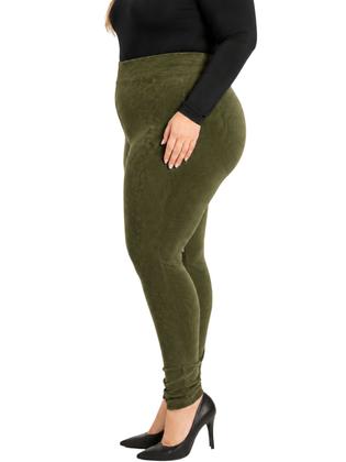 Imagem de Calça Plus Size Feminina Anistia Fusô Veludo Cotele Elastano