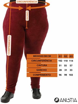 Imagem de Calça Plus Size Feminina Anistia Fusô Veludo Cotele Elastano