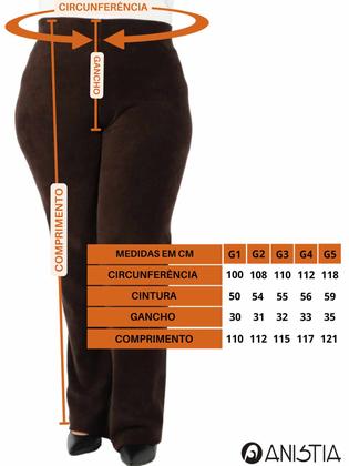 Imagem de Calça Plus Size Feminina Básica Veludo Cotele Marinho