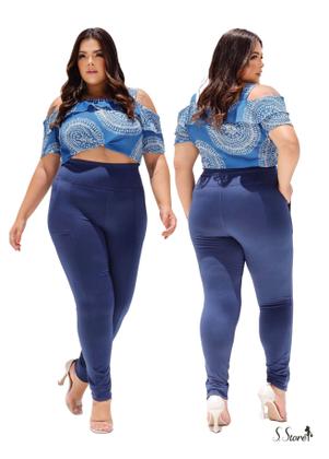 Imagem de Calça Plus Size Flanelada Forrada Com Bolsos Frontais Para Inverno