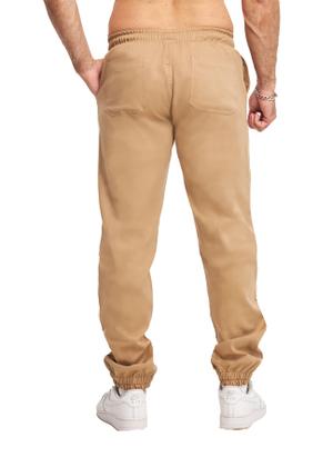 Imagem de Calça Plus Size Sarja Jogger Masculina Skinny Com Punho S01plusn