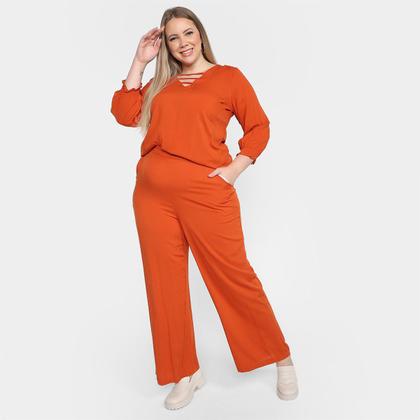 Imagem de Calça Plus Size The Style Box Estampada Feminina
