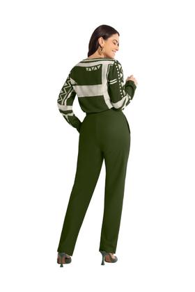 Imagem de Calça Reta Lunender Malha Diagonal Verde